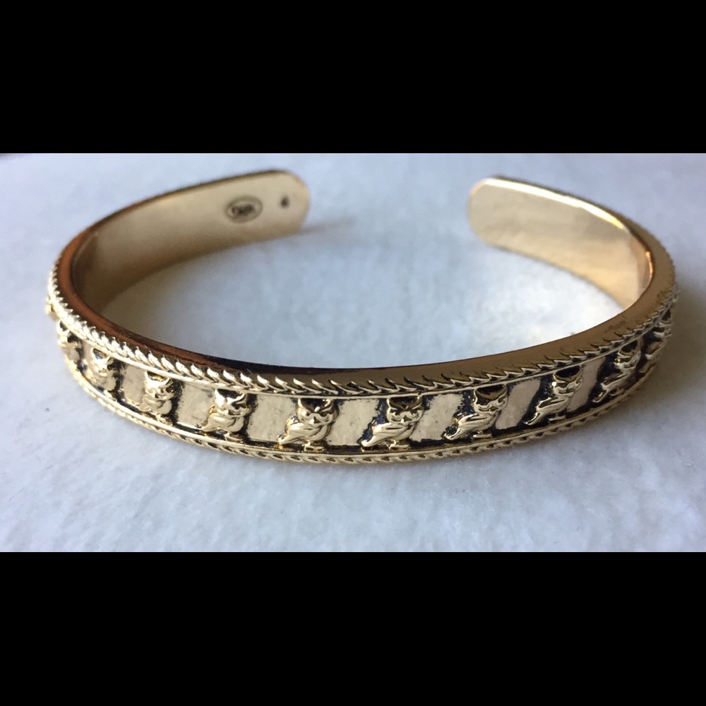 🦉🦉🦉Vintage NRQ marked Cuff Owl Brass Bracelet